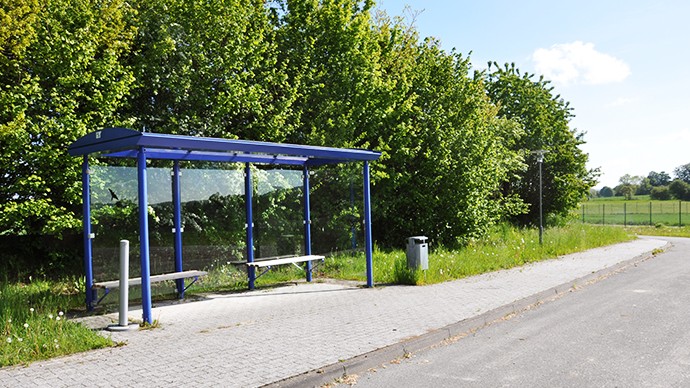 Our bus stop on the other side of the museum near the Paderborn Village.