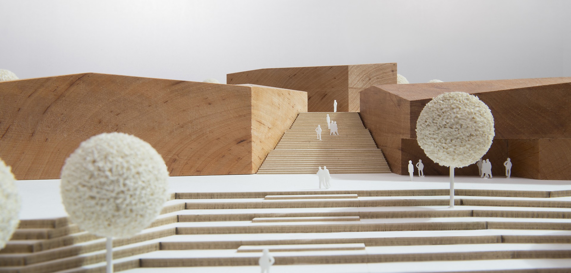 Modell des neuen Eingangs- und Ausstellungsgebäudes
